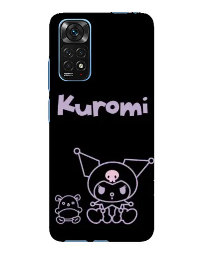 Чехол для Xiaomi Redmi Note 11E Pro с картинкой «Kuromi — черный минимализм»