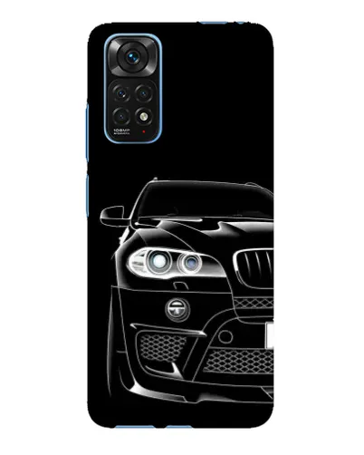 Чехол для Xiaomi Redmi Note 11E Pro с картинкой «Темный силуэт BMW»