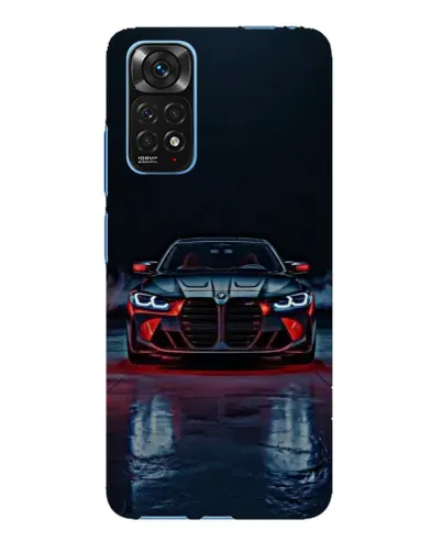 Чехол для Xiaomi Redmi Note 11E Pro с картинкой «BMW на мокрой дороге»