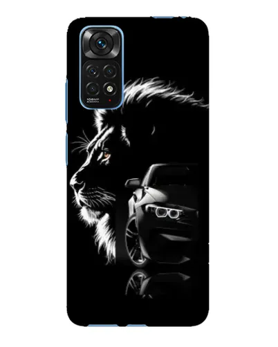Чехол для Xiaomi Redmi Note 11E Pro с картинкой «BMW и лев»