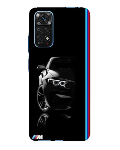 Чехол для Xiaomi Redmi Note 11E Pro с картинкой «Силуэт BMW в темноте»