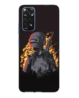 Чехол для Xiaomi Redmi Note 11E Pro с картинкой «PUBG — огненный силуэт» Чехол для Xiaomi Redmi Note 11E Pro с картинкой «PUBG — огненный силуэт»