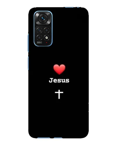Чехол для Xiaomi Redmi Note 11E Pro с картинкой «Сердце - Jesus»