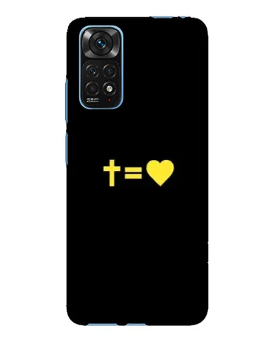 Чехол для Xiaomi Redmi Note 11E Pro с картинкой «Сердце и Крест»