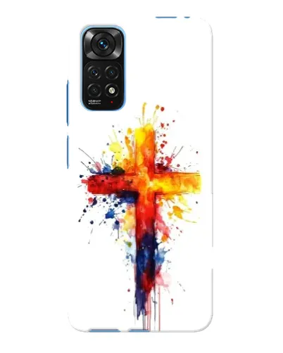 Чехол для Xiaomi Redmi Note 11E Pro с картинкой «Акварельный крест»