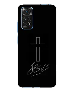 Чехол для Xiaomi Redmi Note 11E Pro с картинкой «Графический крест Jesus» Чехол для Xiaomi Redmi Note 11E Pro с картинкой «Графический крест Jesus»