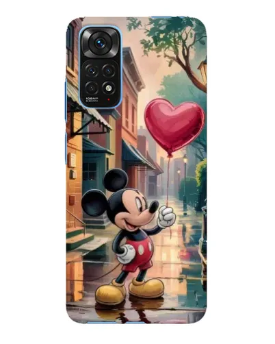 Чехол для Xiaomi Redmi Note 11E Pro с картинкой «Микки и шарик-сердце»