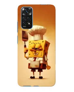 Чехол для Xiaomi Redmi Note 11E Pro с картинкой «Губка Боб повар»