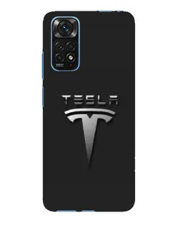 Чехол для Xiaomi Redmi Note 11E Pro с картинкой «Стальной логотип Tesla»