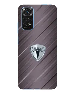 Чехол для Xiaomi Redmi Note 11E Pro с картинкой «Металлическая текстура Tesla»