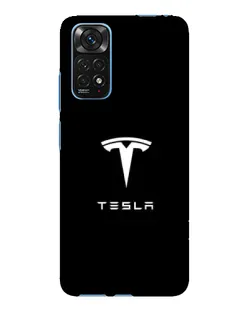 Чехол для Xiaomi Redmi Note 11E Pro с картинкой «Tesla White Logo»