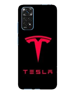 Чехол для Xiaomi Redmi Note 11E Pro с картинкой «Tesla Red Logo»