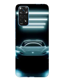 Чехол для Xiaomi Redmi Note 11E Pro с картинкой «Tesla в неоне»