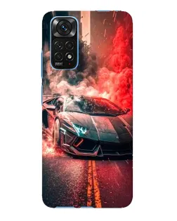 Чехол для Xiaomi Redmi Note 11E Pro с картинкой «Lamborghini красный дым»