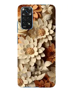 Чохол для Xiaomi Redmi Note 11E Pro з картинкою «Бежевий флористичний декор»