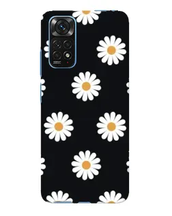 Чохол для Xiaomi Redmi Note 11E Pro з картинкою «Ромашки на чорному»