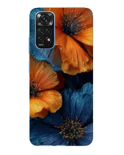 Чохол для Xiaomi Redmi Note 11E Pro з картинкою «Яскрава синьо-помаранчева флора»