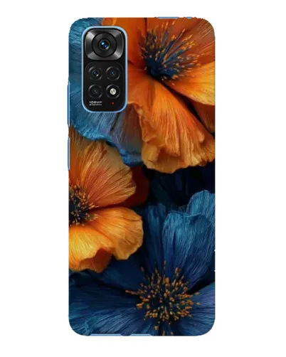 Чехол для Xiaomi Redmi Note 11E Pro с картинкой «Яркая сине-оранжевая флора» Чехол для Xiaomi Redmi Note 11E Pro с картинкой «Яркая сине-оранжевая флора»