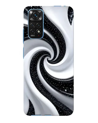 Чехол для Xiaomi Redmi Note 11E Pro с картинкой «Черно-белая спираль»