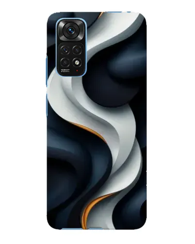 Чехол для Xiaomi Redmi Note 11E Pro с картинкой «Объемные черно-белые ленты»