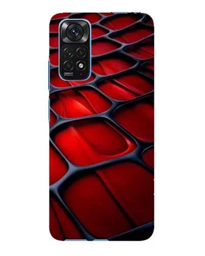 Чехол для Xiaomi Redmi Note 11E Pro с картинкой «Красная глянцевая сетка»