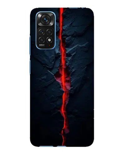 Чехол для Xiaomi Redmi Note 11E Pro с картинкой «Kрасная лавовая трещина»