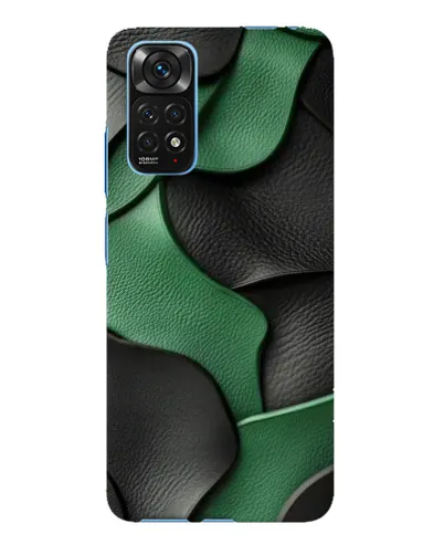 Чехол для Xiaomi Redmi Note 11E Pro с картинкой «Зеленые кожаные волны»