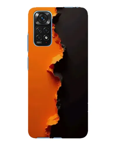 Чехол для Xiaomi Redmi Note 11E Pro с картинкой «Оранжевый разлом»