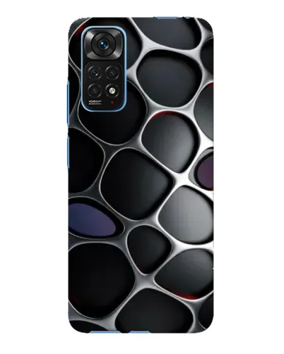 Чехол для Xiaomi Redmi Note 11E Pro с картинкой «Объемная темная решетка»