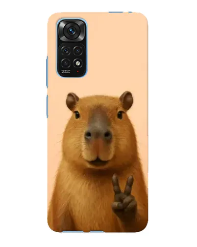 Чехол для Xiaomi Redmi Note 11E Pro с картинкой «Капибара виктория»