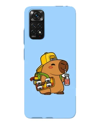 Чехол для Xiaomi Redmi Note 11E Pro с картинкой «Капибара на скейте»