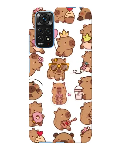 Чехол для Xiaomi Redmi Note 11E Pro с картинкой «Стикерпак с капибарами»