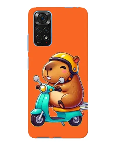Чехол для Xiaomi Redmi Note 11E Pro с картинкой «Капибара на скутере»