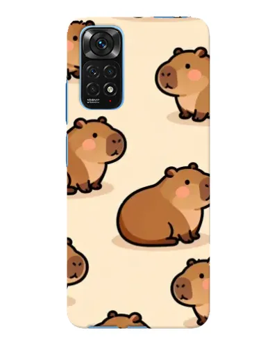 Чехол для Xiaomi Redmi Note 11E Pro с картинкой «Паттерн милых капибар»