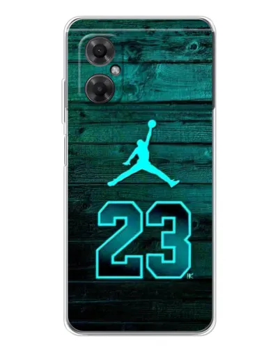 Чехол для Xiaomi Redmi Note 11R с картинкой «Jordan Cyan 23»