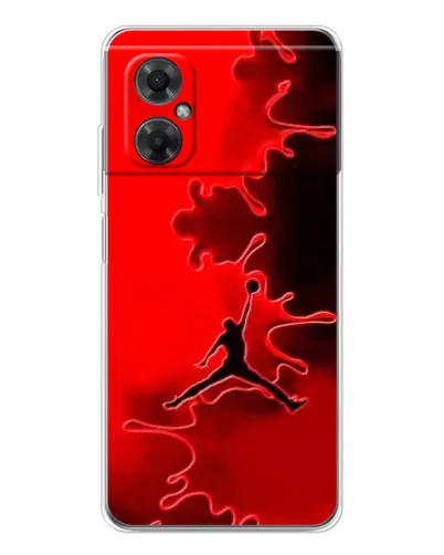 Чехол для Xiaomi Redmi Note 11R с картинкой «Jordan Red Smoke»
