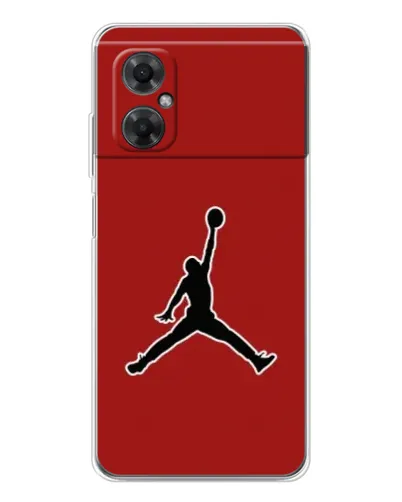 Чехол для Xiaomi Redmi Note 11R с картинкой «Jordan Red Back»