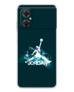 Чехол для Xiaomi Redmi Note 11R с картинкой «Jordan Blue Fire» Чехол для Xiaomi Redmi Note 11R с картинкой «Jordan Blue Fire»