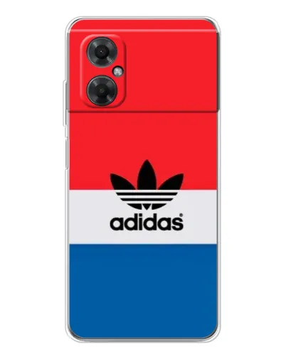 Чехол для Xiaomi Redmi Note 11R с картинкой «Ретро блоки Adidas»