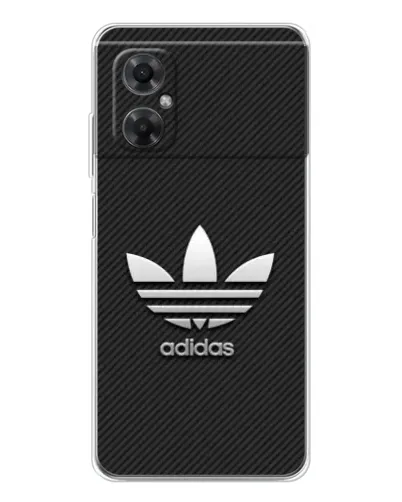 Чехол для Xiaomi Redmi Note 11R с картинкой «Adidas Карбоновая текстура»