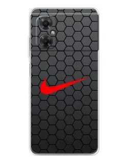 Чехол для Xiaomi Redmi Note 11R с картинкой «Nike — карбоновая сетка» Чехол для Xiaomi Redmi Note 11R с картинкой «Nike — карбоновая сетка»