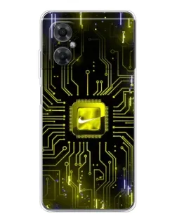Чехол для Xiaomi Redmi Note 11R с картинкой «Nike — золотая искра»