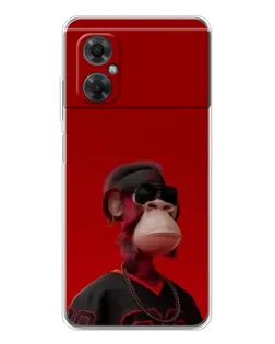 Чехол для Xiaomi Redmi Note 11R с картинкой «Bored Ape в красном» Чехол для Xiaomi Redmi Note 11R с картинкой «Bored Ape в красном»