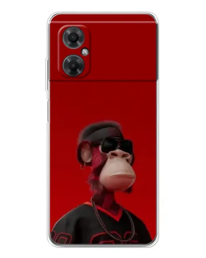 Чехол для Xiaomi Redmi Note 11R с картинкой «Bored Ape в красном» Чехол для Xiaomi Redmi Note 11R с картинкой «Bored Ape в красном»