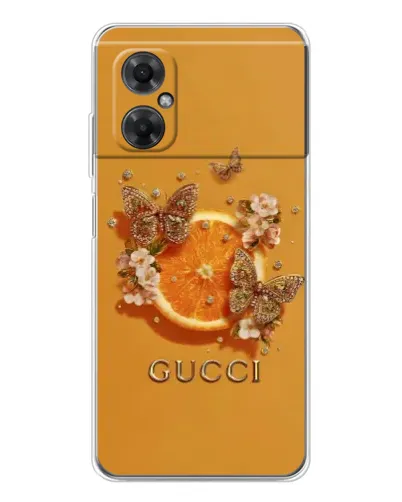 Чехол для Xiaomi Redmi Note 11R с картинкой «Gucci — золотые бабочки» Чехол для Xiaomi Redmi Note 11R с картинкой «Gucci — золотые бабочки»