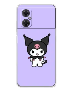 Чехол для Xiaomi Redmi Note 11R с картинкой «Kuromi — нежный фиолетовый»