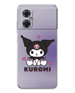 Чехол для Xiaomi Redmi Note 11R с картинкой «Kuromi — фиолетовый арт»