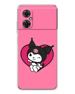 Чехол для Xiaomi Redmi Note 11R с картинкой «Kuromi — любовь в сердце»