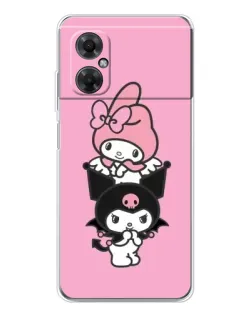 Чехол для Xiaomi Redmi Note 11R с картинкой «My Melody и Kuromi»