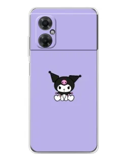 Чехол для Xiaomi Redmi Note 11R с картинкой «Kuromi — фиолетовый минимализм»